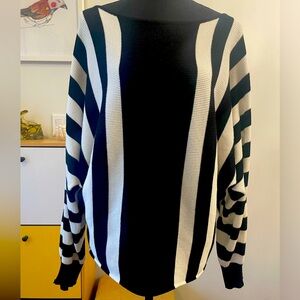 Black and white striped sweater